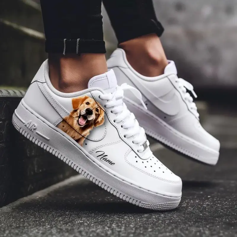 Custom Pet Portrait Sneakers – Personalized Dog or Cat Hand-Painted Shoes