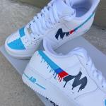 Bleu Custom Air force 1 -sneakers hand painted