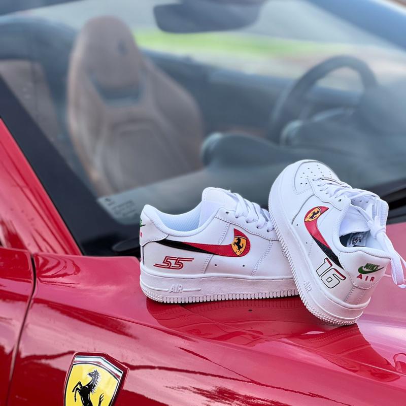 Nike Air Force 1 Ferrari - Ferrari AF1 - Baskets personnalisées