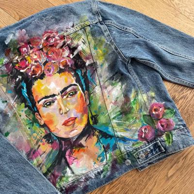 Veste en jean personnalisée - TOUS LES GRAPHISMES - Frida 2